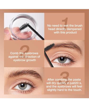 Brow Styling Soap - 3D Brows Gel Long Lasting Eyebrow Setting Gel Waterproof Smudge Proof Eyebrow Styling Pomade for Natural Brows 3D Feathery Brows Makeup Balm As Trend Items Kagrote - Buy Online on GoSupps.com