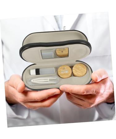 Buy Sewoart 1 Set Versatile Glasses Case | Travel Size PU Leather Showcase for Glasses & Colored Contacts | Includes Mirror | 15.8x7.4cm - Buy Online on GoSupps.com