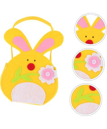 Zerodeko Rabbit Candy Bag Bulk Chocolate Bunnies Easter Basket Boxes Candy Bag for Easter Child Supplies 16.5X13.5X7CM Yellow - Buy Online on GoSupps.com