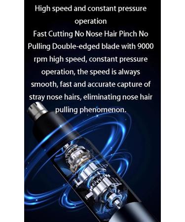 Buy Painless USB Rechargeable Ear and Nose Hair Trimmer with LED Display - Waterproof Dual-Edged Blades Easy to Clean for Men & Women - Blue - Buy Online on GoSupps.com