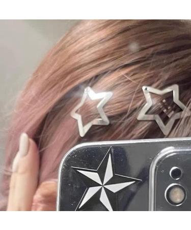 20 Pieces Star Hair Clips Silver Star Shaped Metal Snap Clips for Hair Barrettes Hairpins for Women Girls Egirls Hair Accessories - Buy Online on GoSupps.com