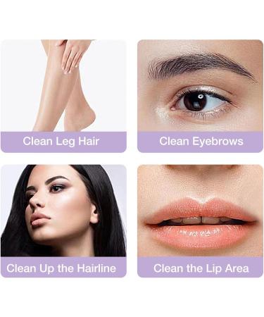 AIBYKS Eyebrow Razor Set - 5 PCs Portable Facial Hair Removal Tools - Purple Eyebrow Trimmer for Dermaplaning - Buy Online on GoSupps.com
