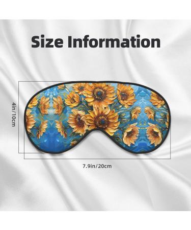 Unisex Sunflower Oil Painting Sleep Mask - Double-Sided Eye Mask for Sound Sleep & Skin Care - Buy Online on GoSupps.com