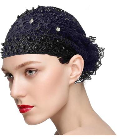 Kixolazr Lace Headband - Headwrap Lace Elastic Wide Headbands Boho Bandana Bohemian Headband Floral Hair Accessories for Women Girls Black - Buy Online on GoSupps.com