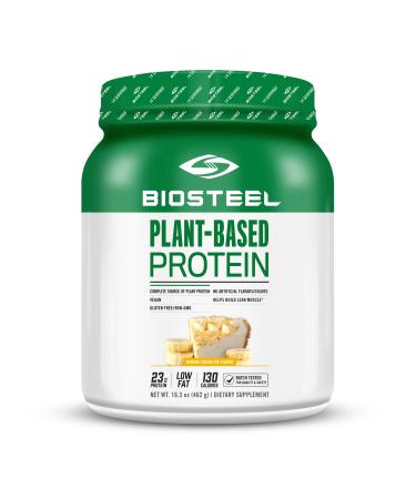 BioSteel Elite Plant-Based Recovery Vegan Protein with Brown Rice Protein Pea Protein and Hemp Protein Banana Cream Pie Flavor 14 Servings Gluten-Free