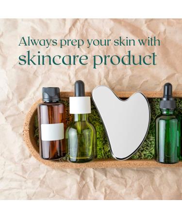 Dr. Pure Jade Stone Gua Sha Massage Tool - Stainless Steel Facial Tool for Face and Body Massage - Anti-Wrinkle Skin Care Set - Silver Guasha - Buy Online on GoSupps.com