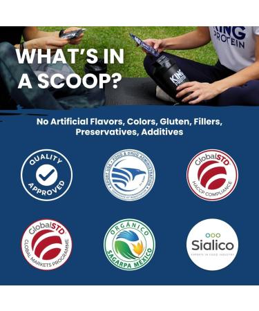 KING Protein Clean Whey Isolate Protein Powder Unflavored | 27g per Serving w/Organic BCAA | Pre-Post Training | 100% Natural | No Carbs | Preservatives & GMO Soy and Gluten Free | 30 Servings - Buy Online on GoSupps.com