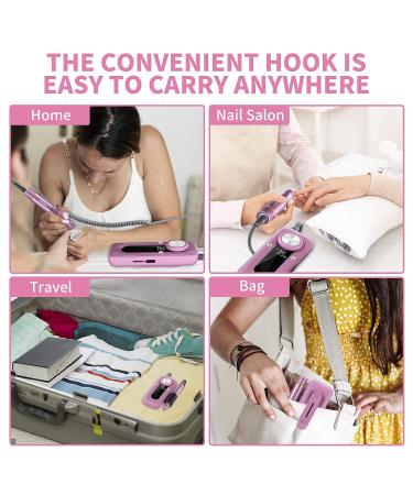 Jenawin Professional Electric Nail Drill Machine 35000 RPM | Rechargeable Cordless Nail File for Acrylic Nails & Manicure - 64 PCS Set - Buy Online on GoSupps.com