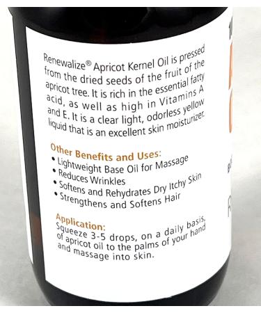 Organic Apricot Kernel Oil MOISTURIZER - in Large 4 oz Dark Glass Bottle with Dropper 100% Pure and Unrefined | an Essential Aromatherapy Skin Massage Oil for Body Hands & Feet - Buy Online on GoSupps.com