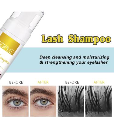 100ml Eyelash Extension Cleanser - Gentle Lash Mousse Shampoo for Natural & Extension Lashes - Professional Grade Makeup Remover - Buy Online on GoSupps.com