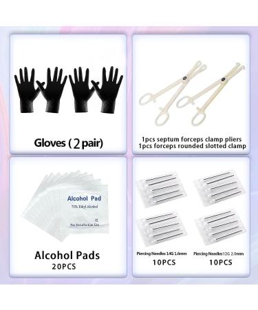 Tustrion 118PCS Stainless Steel Piercing Kit | 14G 16G Jewelry for Body Piercings - Ear, Nose, Lip, Nipple | Piercing Tools Included - Buy Online on GoSupps.com