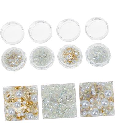VINTORKY 4 Boxes Flower Decor Half Pearl Bead Rhinestone for Nails Hair Decorations Rhinestone Flatback Flowers Decor Pearls Nail Gems Pearls for Hair Nail Decor Resin The Bubble Steel Ball - Buy Online on GoSupps.com