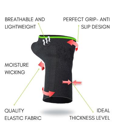 Ikido Wrist Compression Sleeve | Best Wrist Support Brace for Fitness Weightlifting & Workout | Carpal Tunnel Relief for Tendonitis & Arthritis (Medium - Buy Online on GoSupps.com