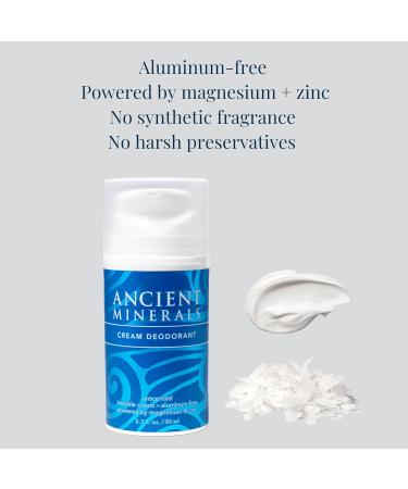 Ancient Minerals Cream Deodorant UNSCENTED - Natural non-toxic aluminum-free (2.7 fl oz) - Buy Online on GoSupps.com