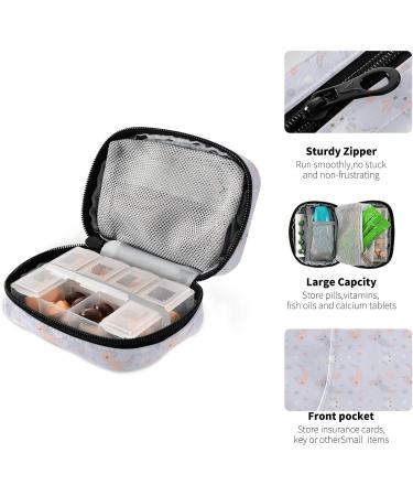 Pfrewn 7-Day Pill Organizer Case - Cute Pink Purple Axolotl Travel Box for Vitamins & Supplements - Buy Online on GoSupps.com