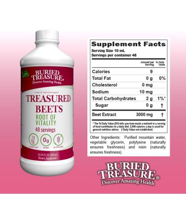 Buried Treasure Treasured Beets 16oz 48 Servings Nitric Oxide Supporting Superfood Supplement - Buy Online on GoSupps.com