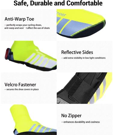 Sportneer Waterproof Thermal Cycling Shoe Covers - Windproof Bicycle Shoe Protectors - Large - Buy Online on GoSupps.com