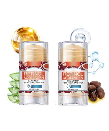 Retinol Collagen Facial Stick, Face and Neck Stick, Skin Tightening Cream, Lifting and Firming to Reduce Neck Wrinkles (2)