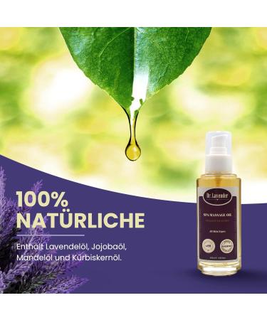 Pure Lavender Massage Oil 105ml - Nourishing Relaxation for All Skin Types | Relieves Stress & Moisturizes - Buy Online on GoSupps.com