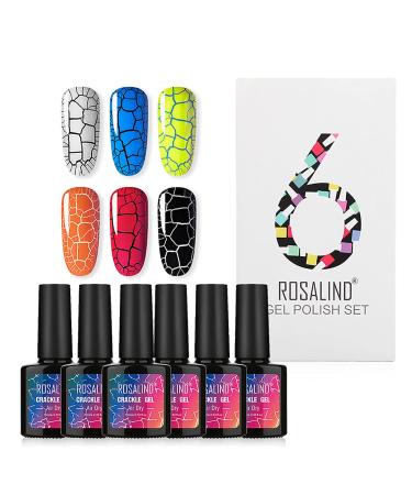 PENNY73 6 Colors Crack Gel Nail Polish Tortoise Shell Shape UV Nail Art Lacquer Automatic Crack Nail Gel Varnish for Manicure