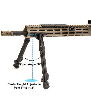 UTG Recon Flex M-LOK Bipod Matte Black - Cent. Height 8-11.8 | TL-BPDM02 - Buy Online on GoSupps.com