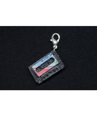 Miniblings Handmade Music Cassette Tape Charm - Blue Mixtape Zipper Pull & Silver Betel Pendant Bracelet - Buy Online on GoSupps.com