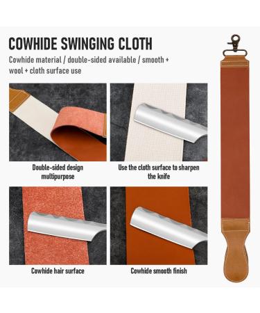 Professional Straight Blade Razor Kit - Stainless Steel Straight Edge Shaver for Men | Home & Salon Grooming (Black - Buy Online on GoSupps.com