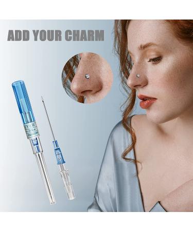 Stainless Steel 22G IV Catheter Needles - 5Pcs Piercing Kit for Ear Nose Lip Tongue Belly Navel Nipple Cartilage, Hollow Needles for Piercing - Buy Online on GoSupps.com