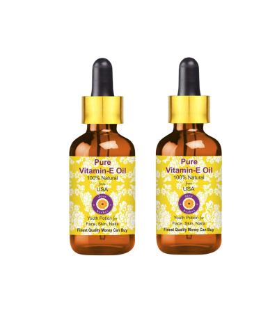 Deve Herbes Pure Vitamin E Oil with Glass Dropper Pack of Two 100ml X 2 6 oz