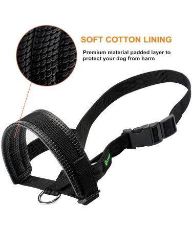 Nylon Soft Dog Muzzle for Biting Prevention and Chewing Control - XL Black - Buy Online on GoSupps.com