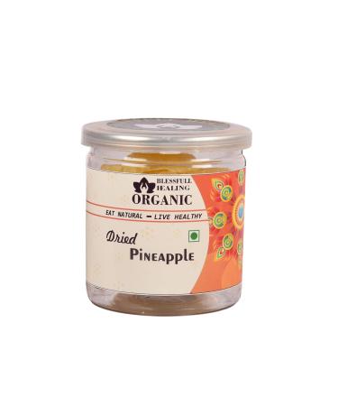 Blessfull Healing Organic Dried Pineapple 300 Gram Airtight Container (Packing May Vary)