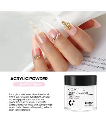 COSCELIA Transparent 3D Nail Extensions Powder - No Lamp Needed 8g - Shop Internationally! - Buy Online on GoSupps.com