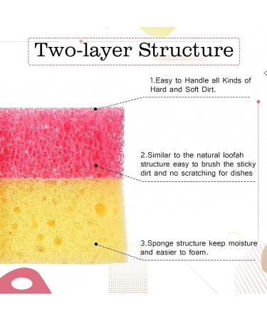 Kitchen Sponges 6 Pcs Cat Dual Sided Scrub Sponge Cleaning Sponges Cute Temperature Sensitive Dish Sponges for Washing Dishes Non Scratch Household Multi Use Sponges Scrubber for Kitchen 3 Colors - Buy Online on GoSupps.com