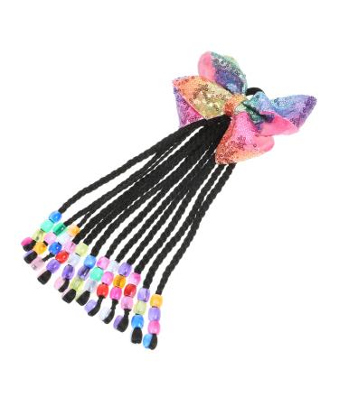 SAFIGLE Wigs Ponytail Extension for Women Braids Hair Extension Bowknot Braided Ponytail Synthetic Hairpiece Hair for Braiding Braided Wig Hair Accessories Child Cosplay Chemical Fiber As Shown 03 29X16CM