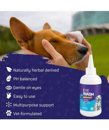 Veksun Eye Wash for Dogs and Cats - Gentle Formula Remove Dirt Debris and Tear Stains - Natural 200 ML - Buy Online on GoSupps.com