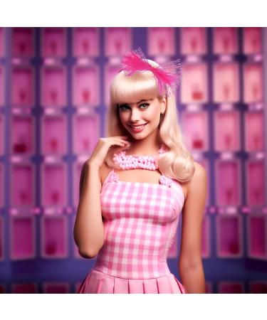 Neon Lace Bow Hairband 1980s Pink Headband Hairband Hair Accessories Lace Headbands Pink Accessories For Women Girls Mardi Gras Christmas Cosplay - Buy Online on GoSupps.com