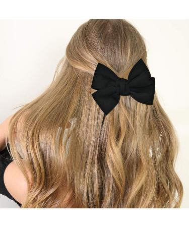 3 Pcs Black Bow Hair Clips Set for Women - Handmade Barrettes for Halloween, Christmas, Parties - Bohemian, Hawaiian, Wedding, Cosplay Headband Accessories - Buy Online on GoSupps.com
