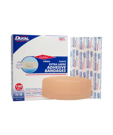 Dukal Bandage Plastic Adhesive XLG Sterile 2" x 4" (Pack of 2400)