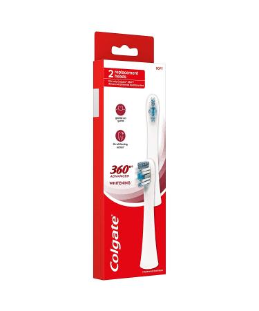 Colgate 360 Advanced Whitening Electric Toothbrush Replacement Heads - 2 Count - Buy Online on GoSupps.com