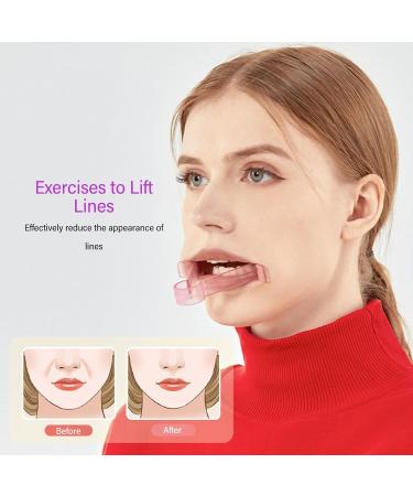 Facial Exerciser Lip Plumper - Quick Sculpting & Strengthening Tool for Lips Chin & Cheeks - Pink with Storage Box - Buy Online on GoSupps.com