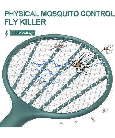Bug Zapper Racket - Electric Fly Swatter for Indoor & Outdoor Mosquito Killer (2 Green) - Buy Online on GoSupps.com