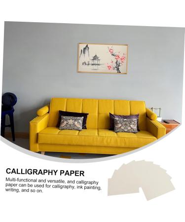 NUOBESTY 10 Sheets Raw Rice Cardboard Rice Paper Japanese Painting Paper Convenient Thick Paper Brush Thicken As Shown 0.1X30X50CM - Buy Online on GoSupps.com