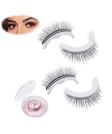 fencyatt Banrlopu Eyelashes Reusable Self Adhesive Eyelashes Glazyboo Self Adhesive Eyelashes Reusable No Glue Natural Look (2PCS Natural 08)