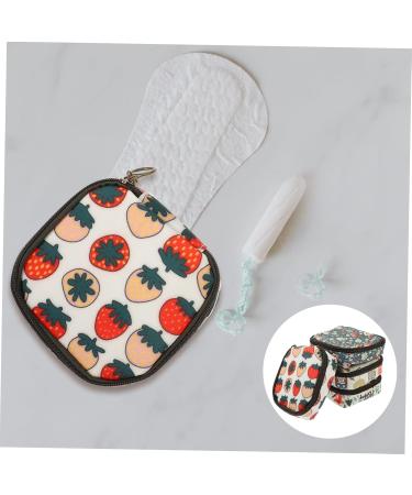 Healeved 12 STK Women's Hygiene Disposal Bags - Strawberry Napkins & Cotton Laminated Aunt Towels - Perfect for Travel & Organization - Buy Online on GoSupps.com