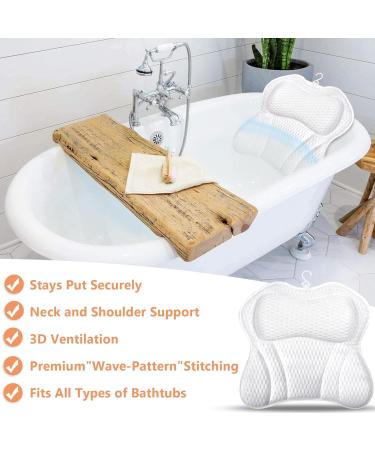 Purpledi Bath Cushions 4D Bath Cushion with 6 Suction Cups Non-Slip and Powerful for Spa Pillow Hot Tub Spa Home Neck Pil - Buy Online on GoSupps.com