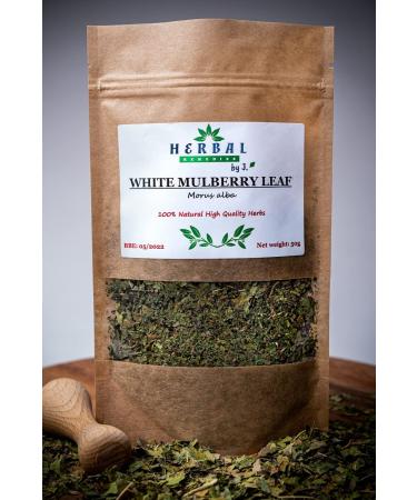 White Mulberry Leaf Tea Dried Herb - Morus alba - Herbal Remedies by J. - Morwa lisc 50g - Buy Online on GoSupps.com