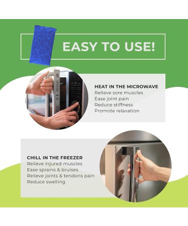Nature Creation Reusable Microwave Heat Pad for Neck and Shoulders - Hot/Cold Compress for Cramps - Blue Marble 1 Pack - Buy Online on GoSupps.com
