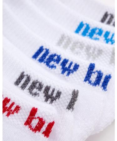New Balance Boys' Performance No Sweat Low Cut Socks (8 Pack) - White Assorted Medium - Buy Online on GoSupps.com