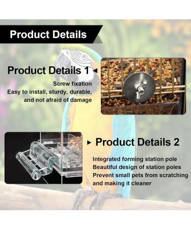 Transparent Automatic Bird Feed Dispenser | Acrylic Feeder for Budgies Nymphicus and Pionus Parrots - International Shipping Available - Buy Online on GoSupps.com