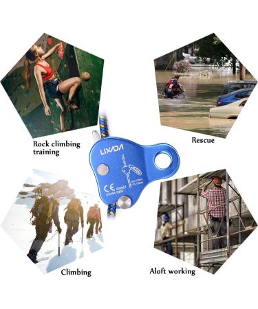 Lixada Rock Climbing Ascender Ultralight Fall Arrest Protection Belay Device Self-Locking 8-13MM Rope Grip Clamp for Outdoor Climbing and Rescue Blue - Buy Online on GoSupps.com